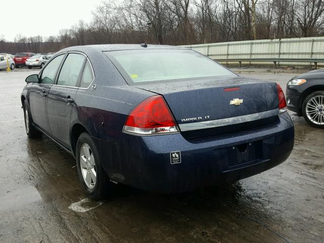 2G1WT58NX81364353 - 2008 CHEVROLET IMPALA LT BLUE photo 3