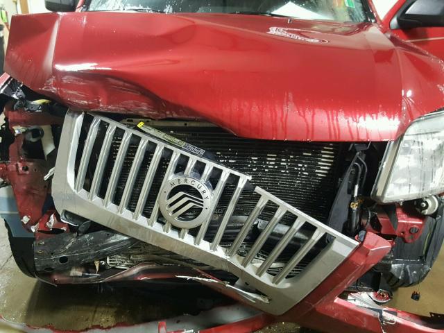 4M2CU91138KJ40065 - 2008 MERCURY MARINER RED photo 7