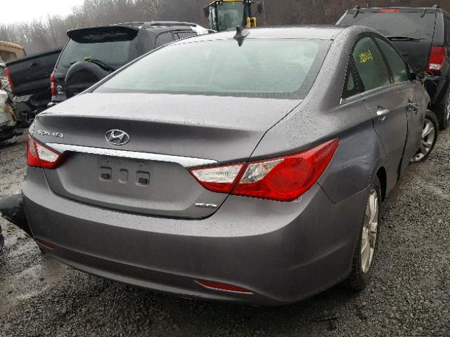 5NPEC4ACXBH030741 - 2011 HYUNDAI SONATA SE GRAY photo 4