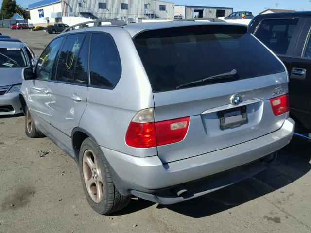 5UXFA53592LP50265 - 2002 BMW X5 3.0I SILVER photo 3