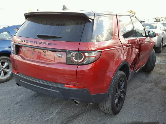 SALCR2BGXGH554465 - 2016 LAND ROVER DISCOVERY RED photo 4