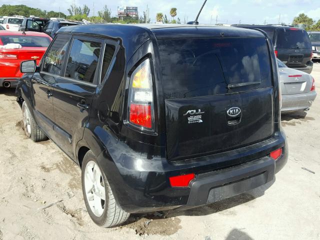 KNDJT2A2XB7735750 - 2011 KIA SOUL + BLACK photo 3