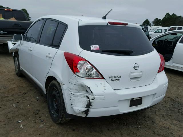 3N1BC13E78L393008 - 2008 NISSAN VERSA S WHITE photo 3