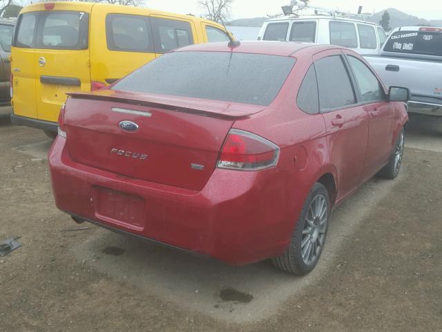 1FAHP3GN8AW228091 - 2010 FORD FOCUS SES RED photo 4