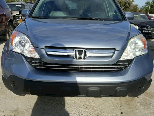 5J6RE38708L004484 - 2008 HONDA CR-V EXL BLUE photo 9