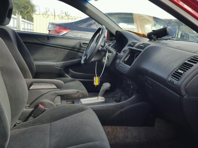 1HGEM22985L053215 - 2005 HONDA CIVIC EX RED photo 5