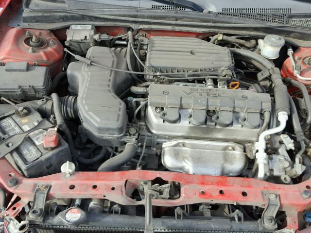 1HGEM22985L053215 - 2005 HONDA CIVIC EX RED photo 7