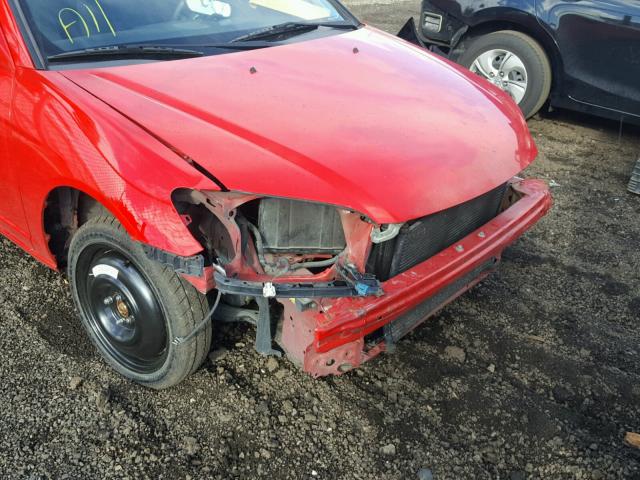 1HGEM22985L053215 - 2005 HONDA CIVIC EX RED photo 9