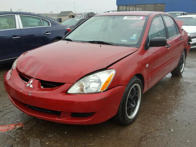 JA3AJ26E85U034072 - 2005 MITSUBISHI LANCER ES RED photo 2