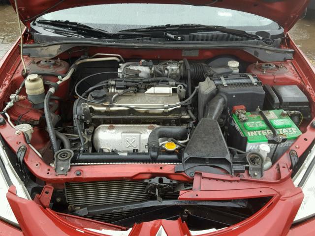 JA3AJ26E85U034072 - 2005 MITSUBISHI LANCER ES RED photo 7