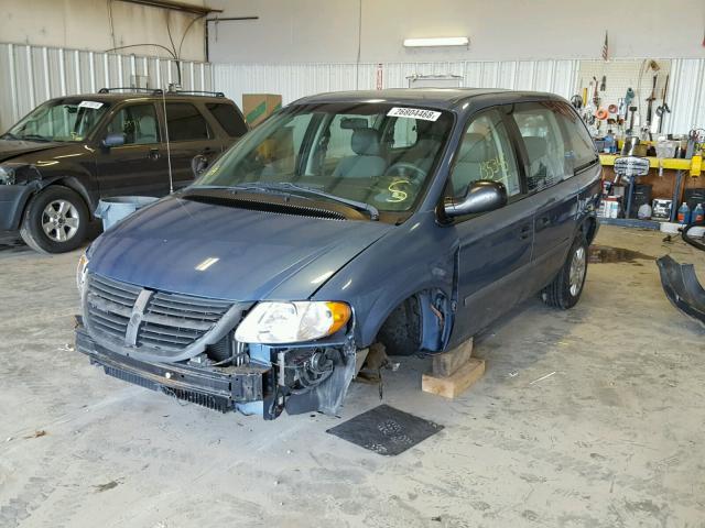 1D4GP25B97B227690 - 2007 DODGE CARAVAN SE BLUE photo 2