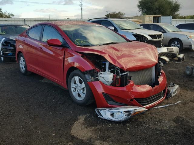 KMHDH4AE5FU459114 - 2015 HYUNDAI ELANTRA SE RED photo 1