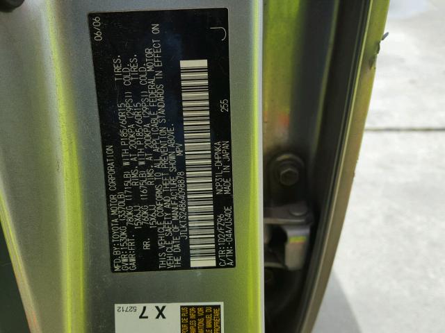 JTLKT324864098878 - 2006 TOYOTA SCION XB Gümüş foto 10