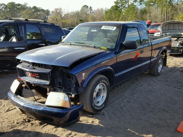 1GTCS195X18253342 - 2001 GMC SONOMA BLUE photo 2