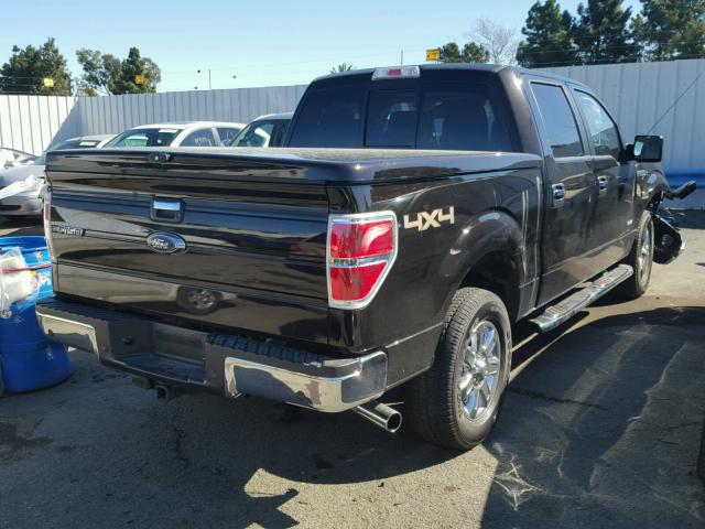 1FTFW1ETXEKD11397 - 2014 FORD F150 SUPER BLACK photo 4