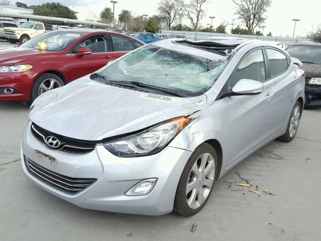 5NPDH4AE9DH229457 - 2013 HYUNDAI ELANTRA GL SILVER photo 2