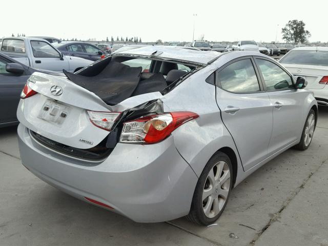 5NPDH4AE9DH229457 - 2013 HYUNDAI ELANTRA GL SILVER photo 4