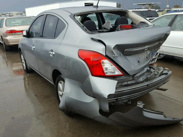 3N1CN7AP5CL943191 - 2012 NISSAN VERSA S SILVER photo 3