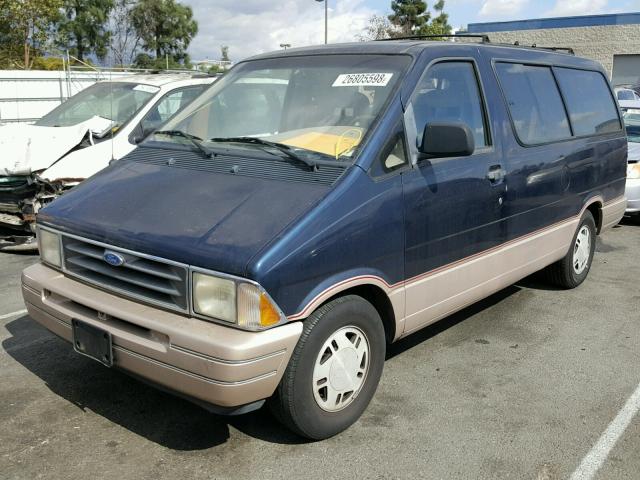 1FMDA31X5RZA08059 - 1994 FORD AEROSTAR BLUE photo 2