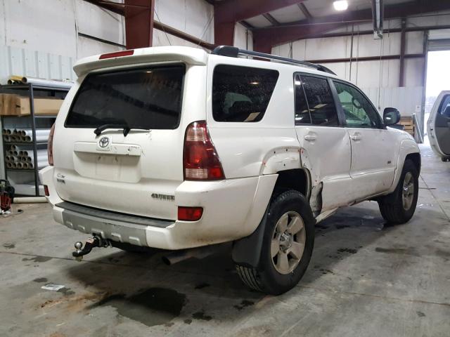 JTEZU14R640026517 - 2004 TOYOTA 4RUNNER SR WHITE photo 4