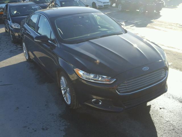 3FA6P0H95ER317908 - 2014 FORD FUSION SE BLACK photo 1