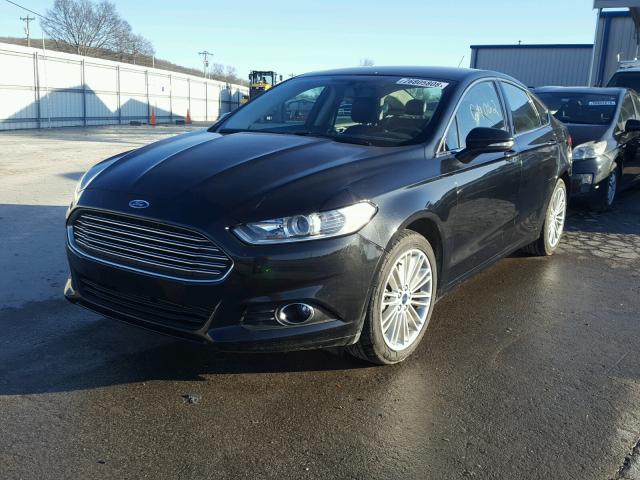 3FA6P0H95ER317908 - 2014 FORD FUSION SE BLACK photo 2