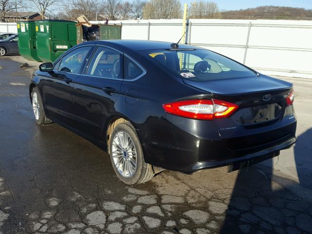 3FA6P0H95ER317908 - 2014 FORD FUSION SE BLACK photo 3