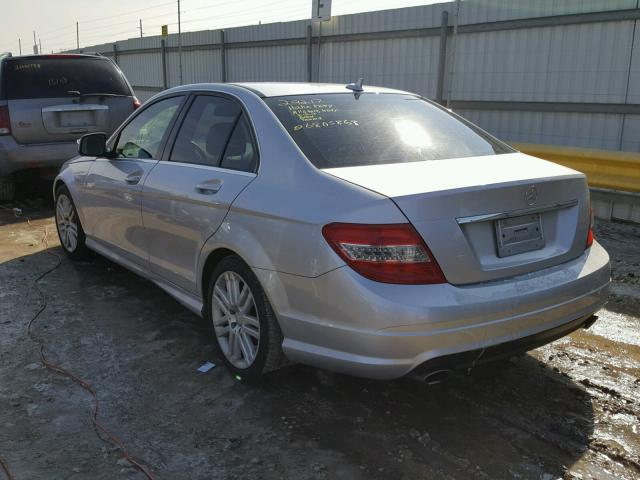 WDDGF81X38F112930 - 2008 MERCEDES-BENZ C 300 4MAT SILVER photo 3