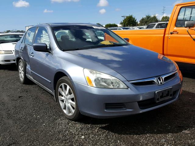 1HGCM66407A082364 - 2007 HONDA ACCORD SE BLUE photo 1