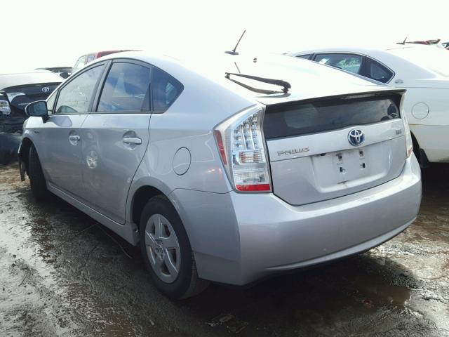 JTDKN3DU3A0169746 - 2010 TOYOTA PRIUS SILVER photo 3