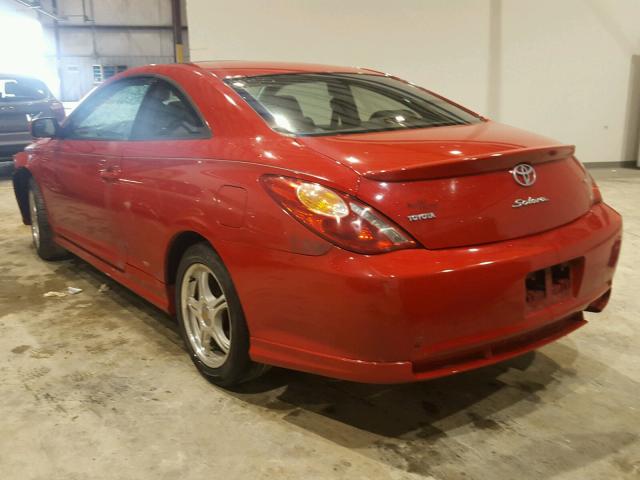 4T1CE38P24U785035 - 2004 TOYOTA CAMRY SOLA RED photo 3