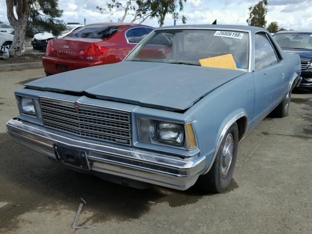 1W80H9Z448303 - 1979 CHEVROLET EL CAMINO BLUE photo 2