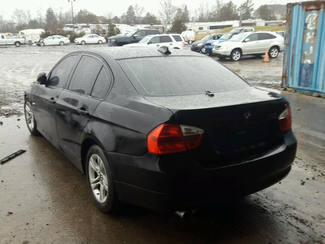 WBAVC57528NK78051 - 2008 BMW 328 I SULE BLACK photo 3