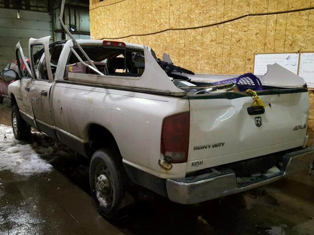 3D7KS28D25G784065 - 2005 DODGE RAM 2500 S WHITE photo 3
