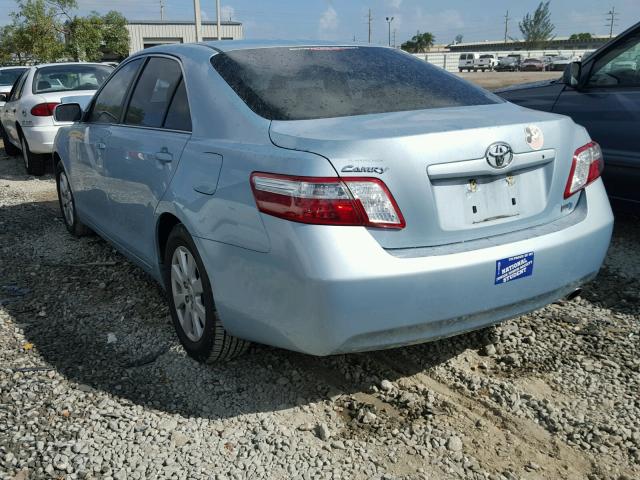 4T1BB46K29U068286 - 2009 TOYOTA CAMRY HYBR BLUE photo 3