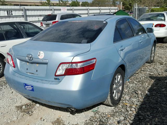 4T1BB46K29U068286 - 2009 TOYOTA CAMRY HYBR BLUE photo 4