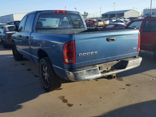 1D7HA18D93S327752 - 2003 DODGE RAM 1500 S BLUE photo 3