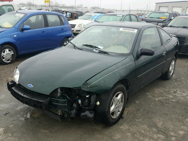 1G1JC124X27240337 - 2002 CHEVROLET CAVALIER GREEN photo 2