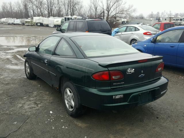 1G1JC124X27240337 - 2002 CHEVROLET CAVALIER GREEN photo 3