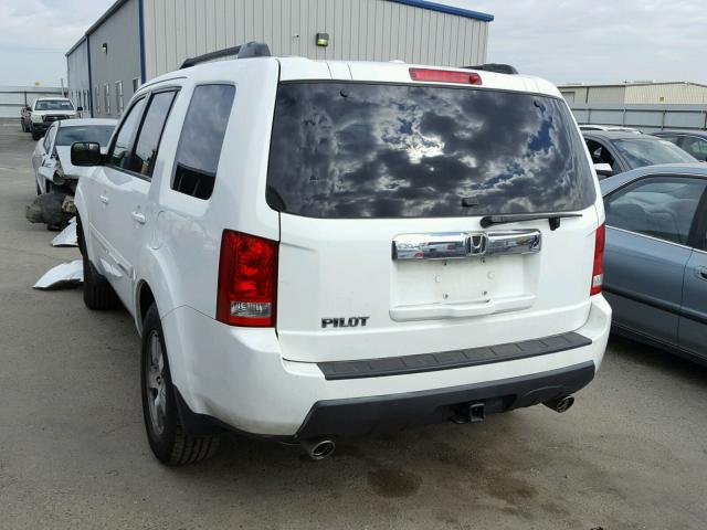 5FNYF38459B025632 - 2009 HONDA PILOT EX WHITE photo 3