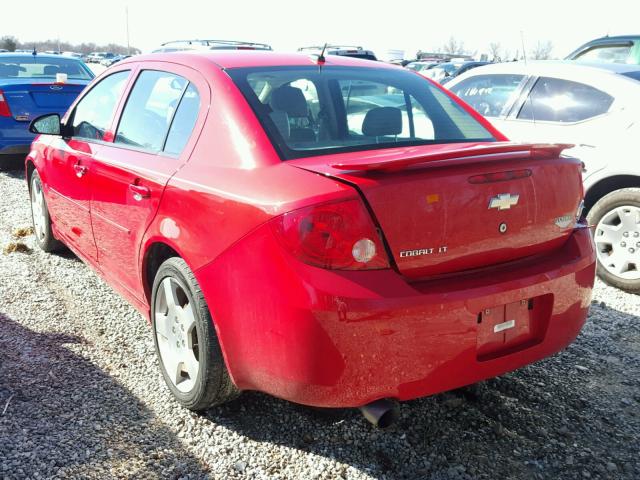 1G1AT58H697100040 - 2009 CHEVROLET COBALT LT RED photo 3