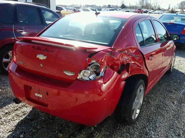 1G1AT58H697100040 - 2009 CHEVROLET COBALT LT RED photo 4