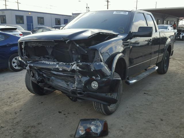 1FTPX14527FB73418 - 2007 FORD F150 BLACK photo 2