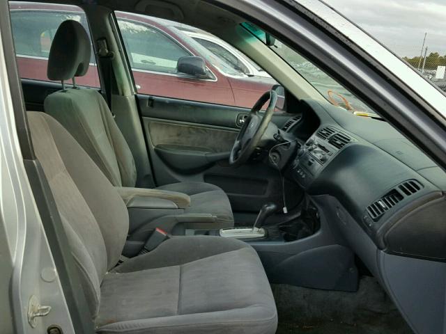 2HGES16503H559042 - 2003 HONDA CIVIC LX GRAY photo 5