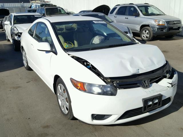 2HGFG12637H534100 - 2007 HONDA CIVIC LX WHITE photo 1