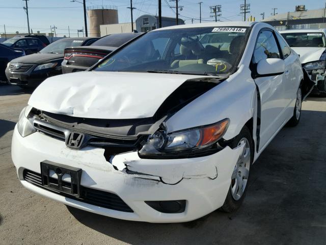 2HGFG12637H534100 - 2007 HONDA CIVIC LX WHITE photo 2