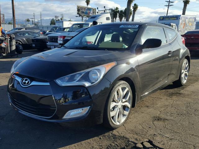 KMHTC6AD0DU175013 - 2013 HYUNDAI VELOSTER B BLACK photo 2