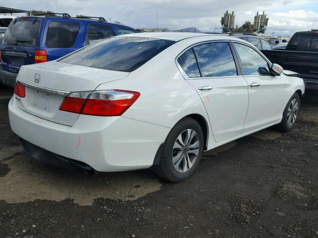 1HGCR2F39EA174992 - 2014 HONDA ACCORD LX WHITE photo 4