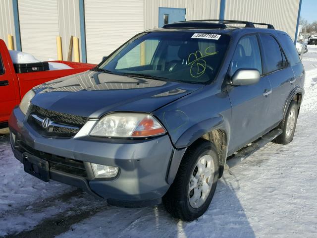 2HNYD18811H516530 - 2001 ACURA MDX TOURIN GRAY photo 2