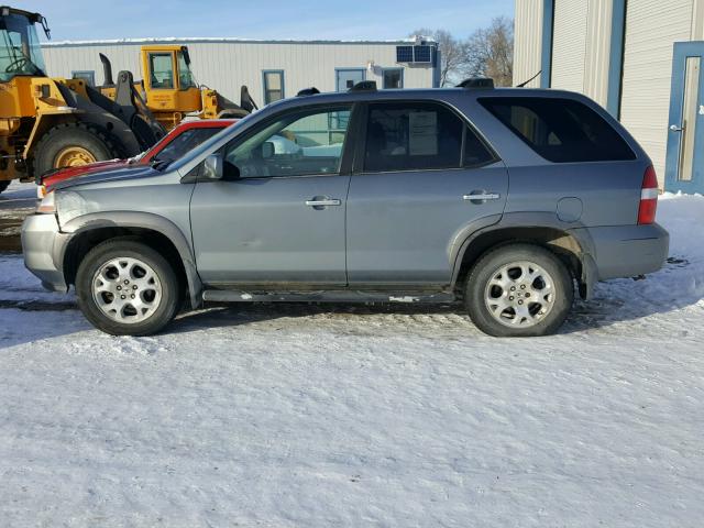 2HNYD18811H516530 - 2001 ACURA MDX TOURIN GRAY photo 9